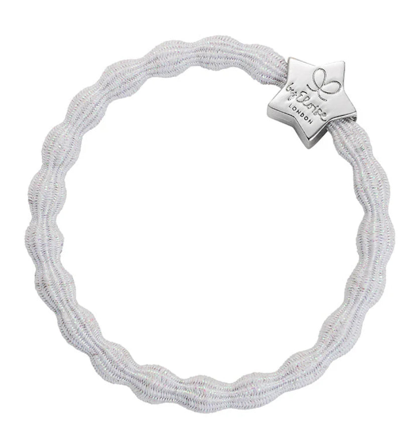 ByEloise Metallic Silver Star - White