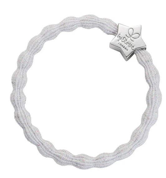 ByEloise Metallic Silver Star - White