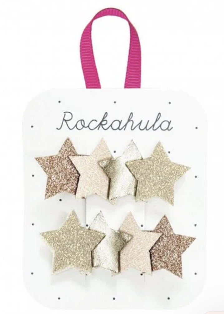 Frosted Shimmer Star Clips