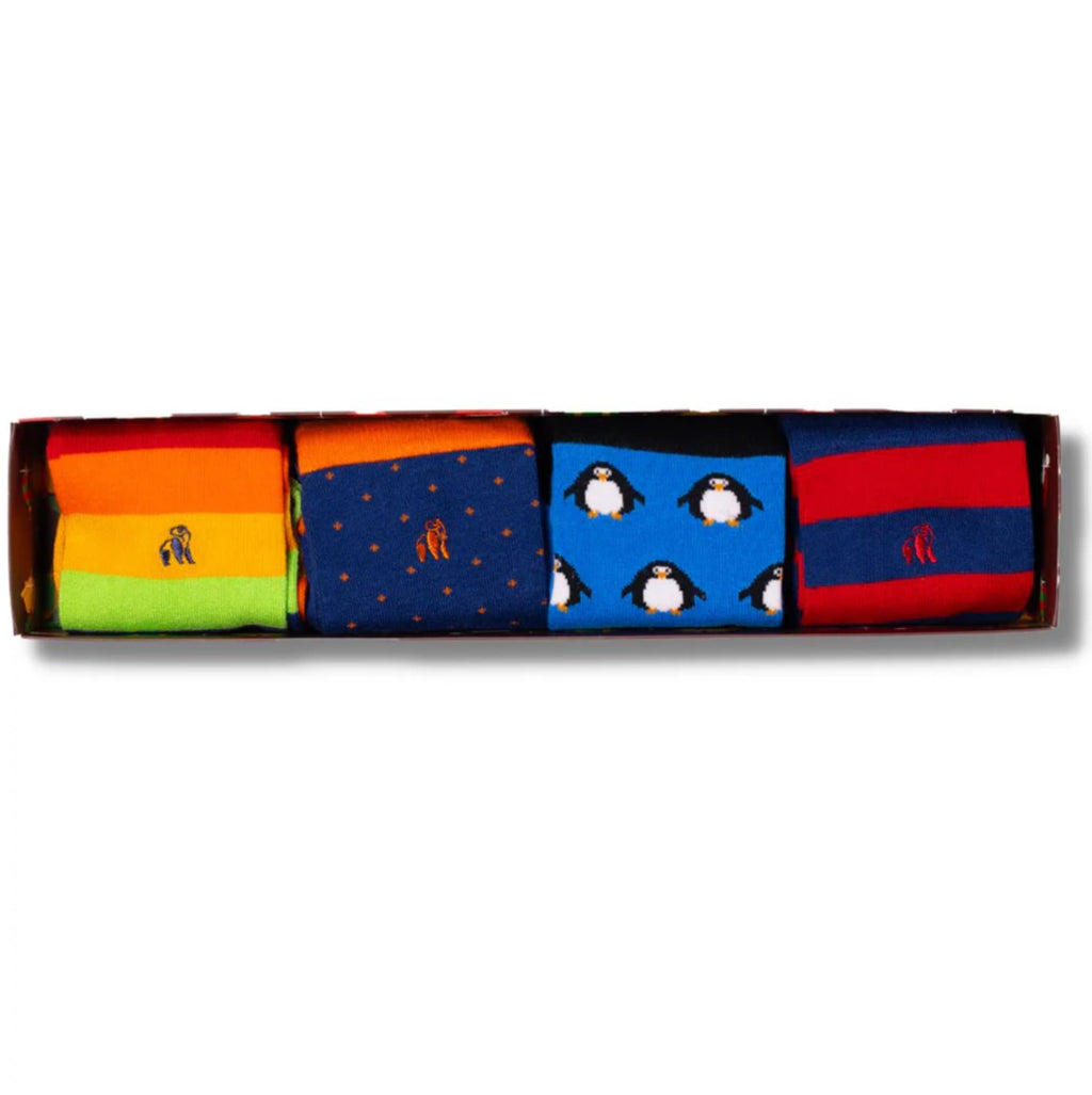 4 Pack Green Christmas Sock Box