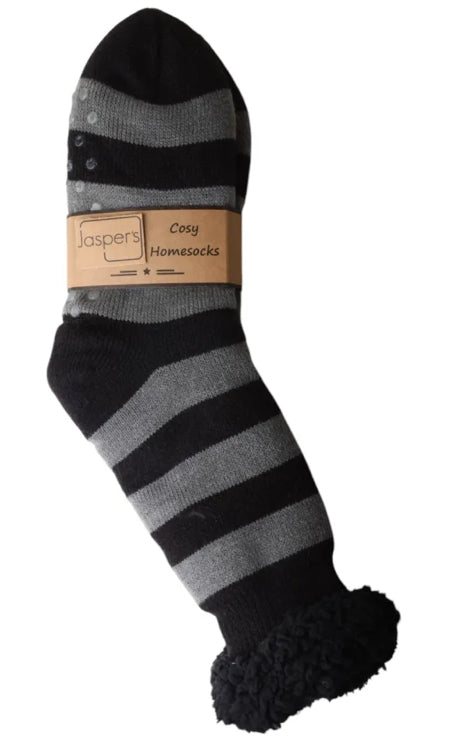 Stripe Fleece Lined Slipper Socks