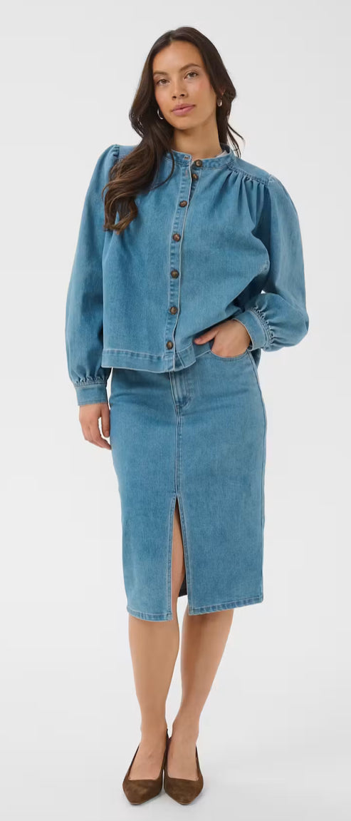 TERASZ SHIRT/JACKET - MEDIUM DENIM BLUE