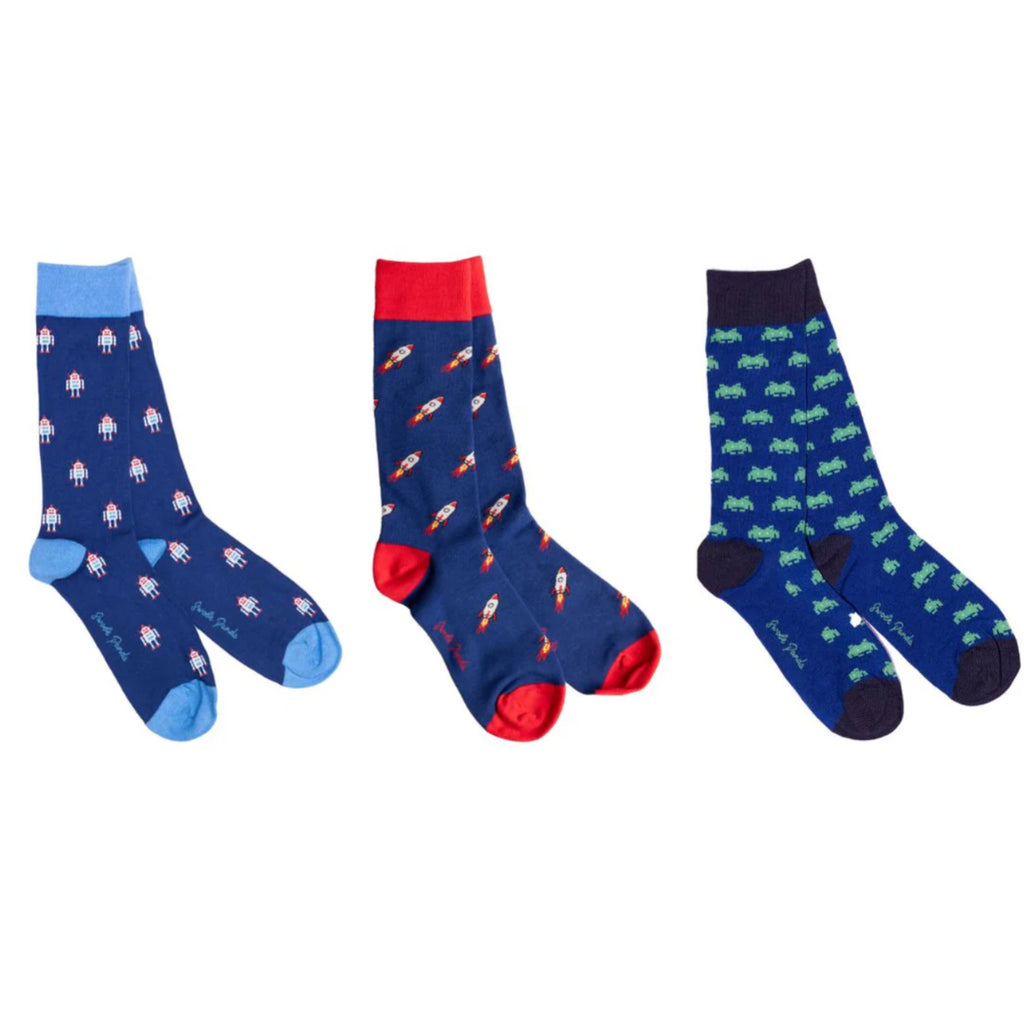 3 Pack Outer Space Sock Box