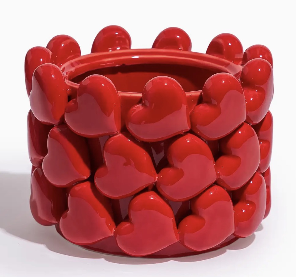SMALL HEART CERAMIC VASE