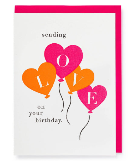 Sending Love Birthday Card