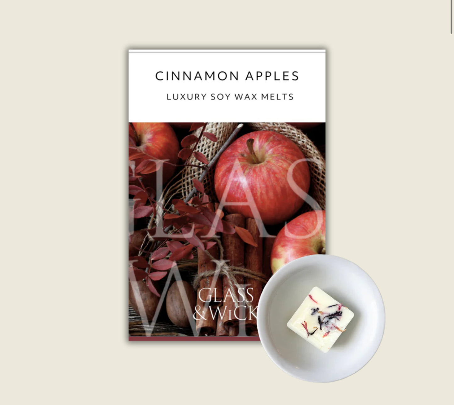 Glass & Wick Cinnamon Apple Soy Wax Melts