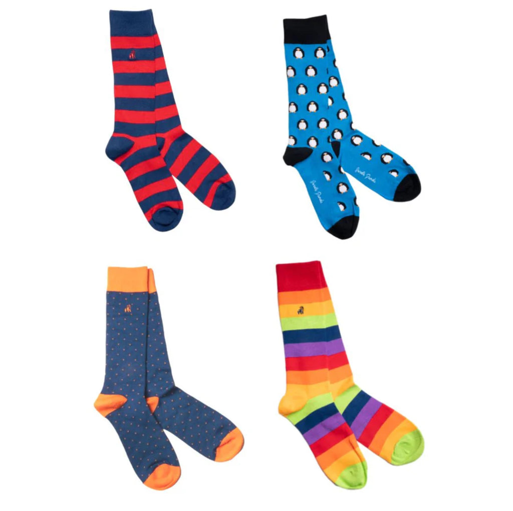 4 Pack Green Christmas Sock Box