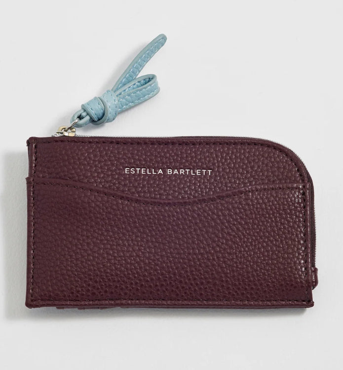 ZIP AROUND BOW CARD PURSE