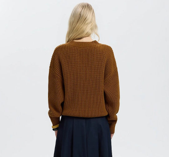 SLWSELMA LS V-NECK KNIT