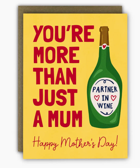 Partner In Wine Mothers Day Card