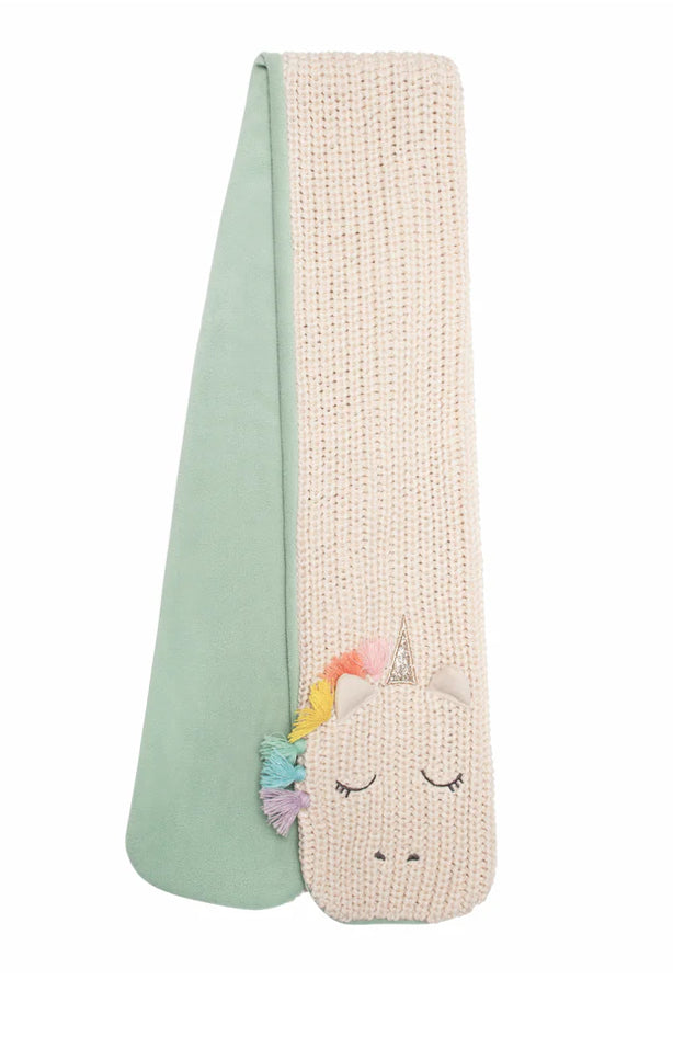 Rainbow Unicorn Knitted Scarf