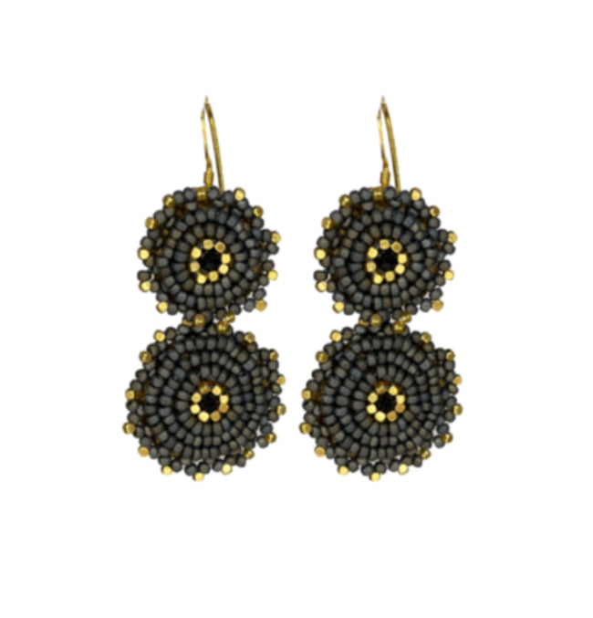 Pomme Earrings - Gunmetal