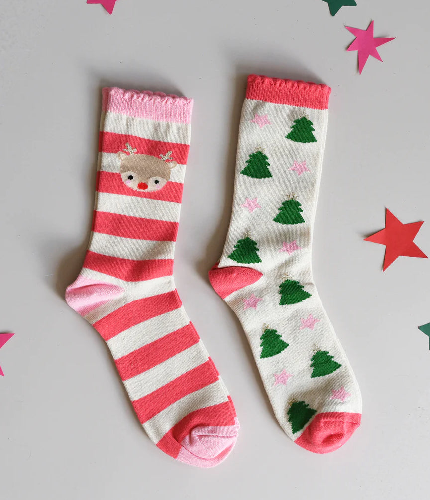Jolly Christmas 2 Pack Socks