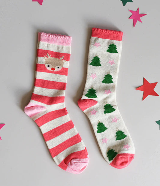 Jolly Christmas 2 Pack Socks -Rockahula