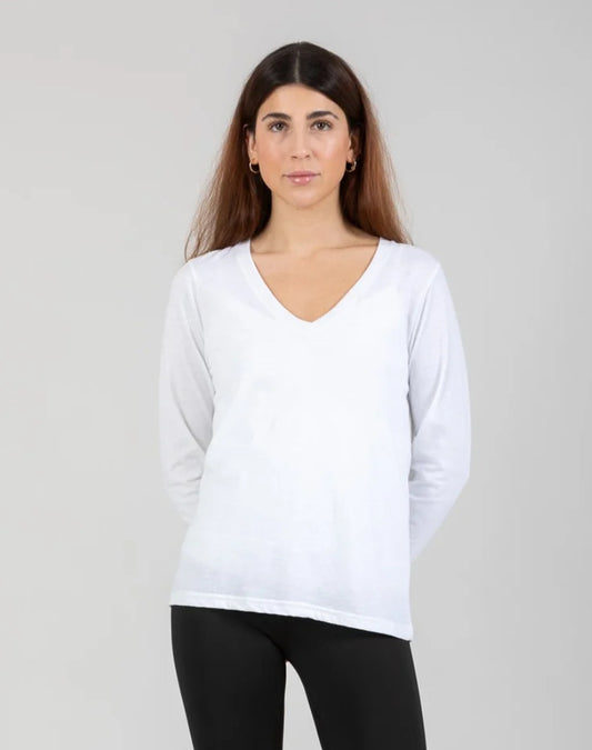 CC Heart Long Sleeve V-Neck T-Shirt