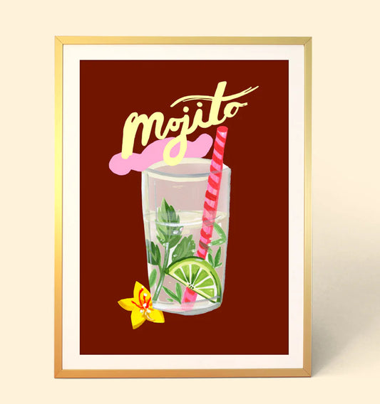 Mojito Cocktail A4 Print