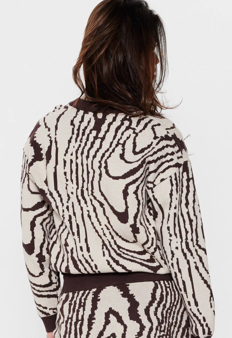 NUWOODY CARDIGAN - Chicory Coffee