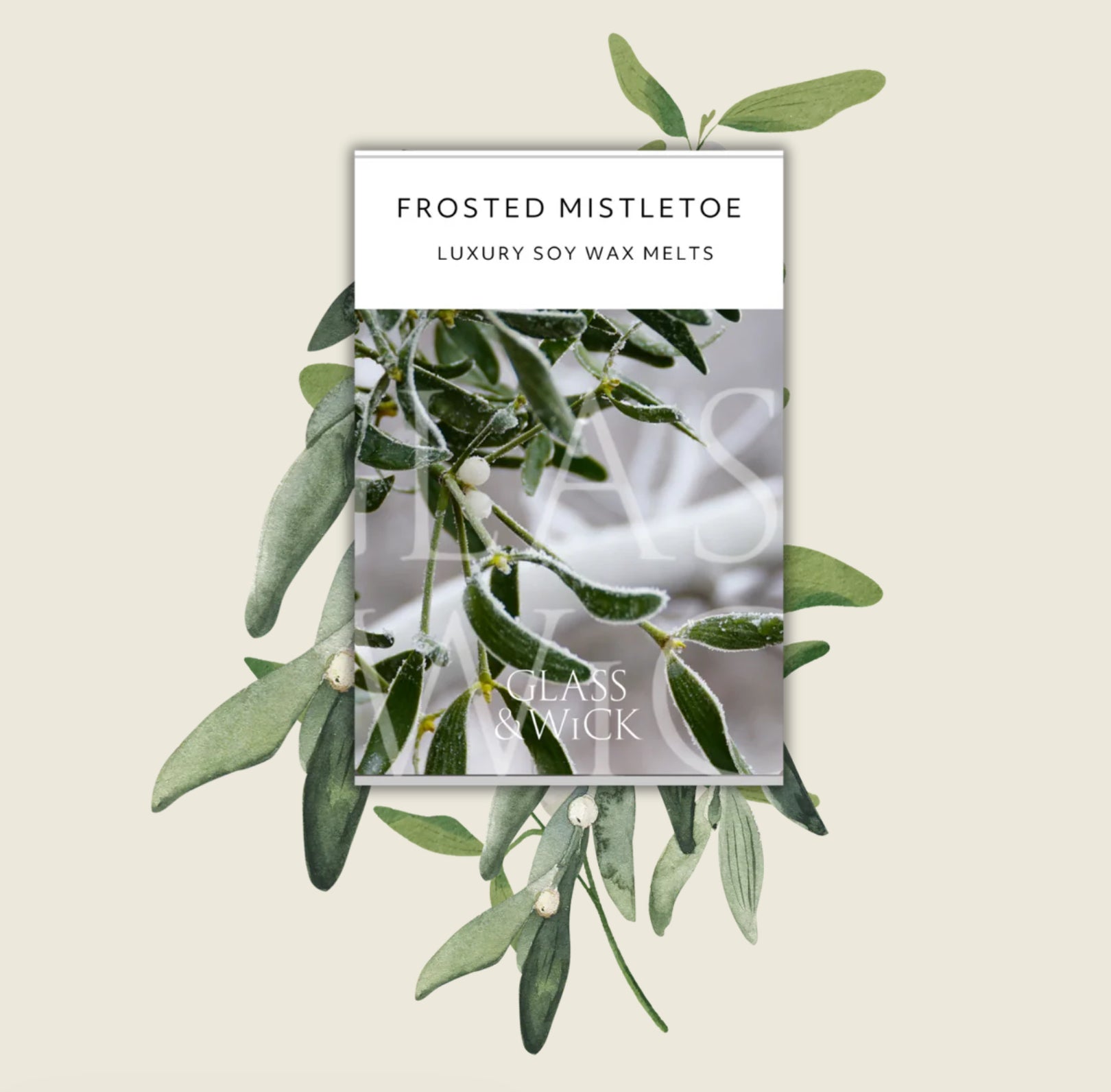 Glass & Wick Frosted Mistletoe Soy Wax Melts