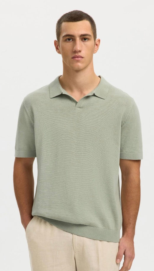 SLHTORINO SS KNIT RELAXED OPEN POLO