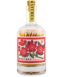 Luxury Glass Bottle Matches Flowers