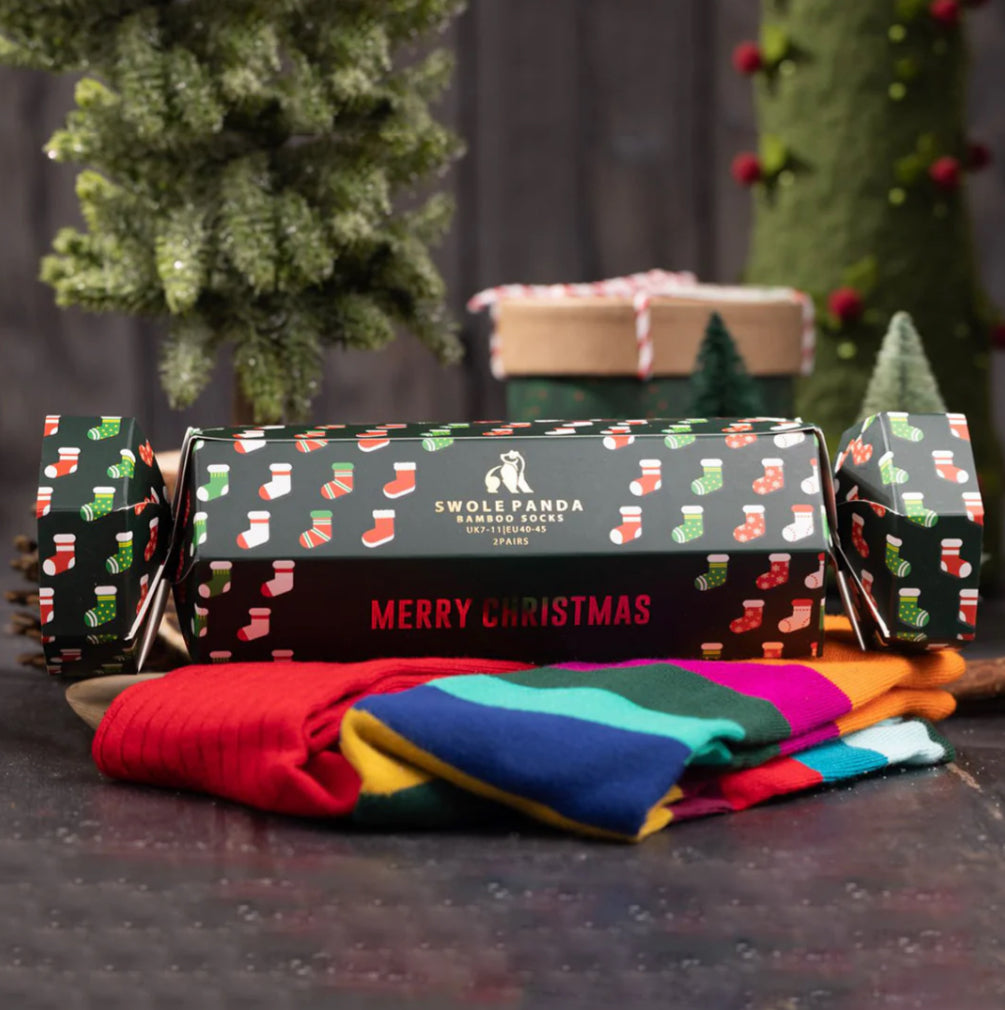 2 Pack Christmas Cracker Sock Box