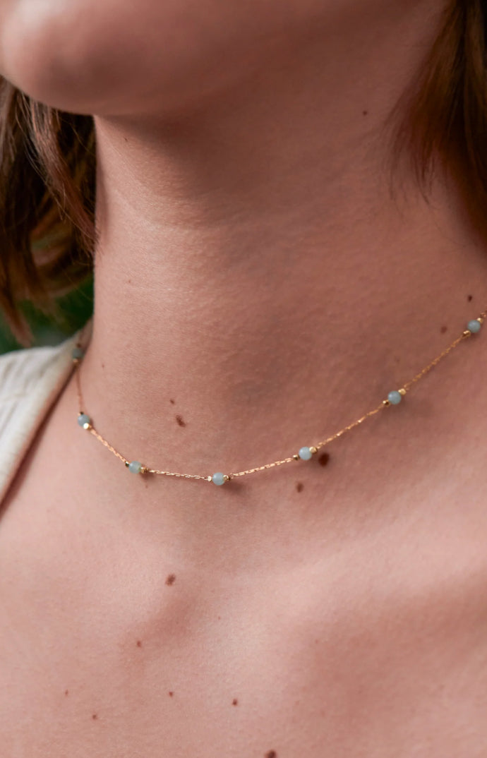 WELLNESS AMAZONITE BEADED NECKLACE