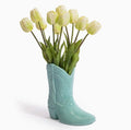 Bright Blue "Swiftie" Cowboy Boot Ceramic Vase