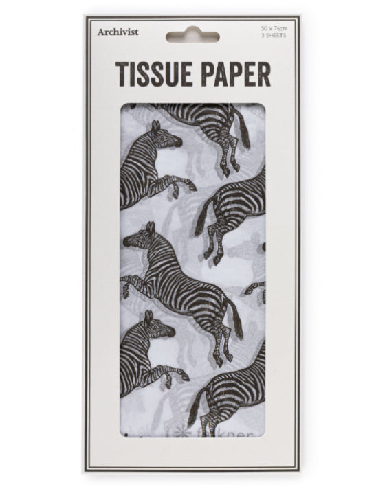 Zebra Tissue Paper Pack of 3