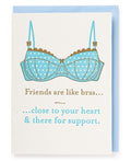 Friends are like bras Card