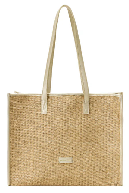 Straw Box Tote Bag