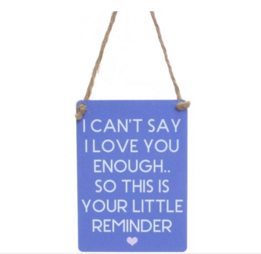 Love Little Reminder Mini Metal Sign