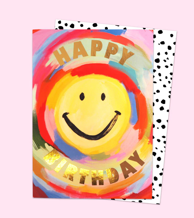 Happy Birthday Rainbow Smiley Card