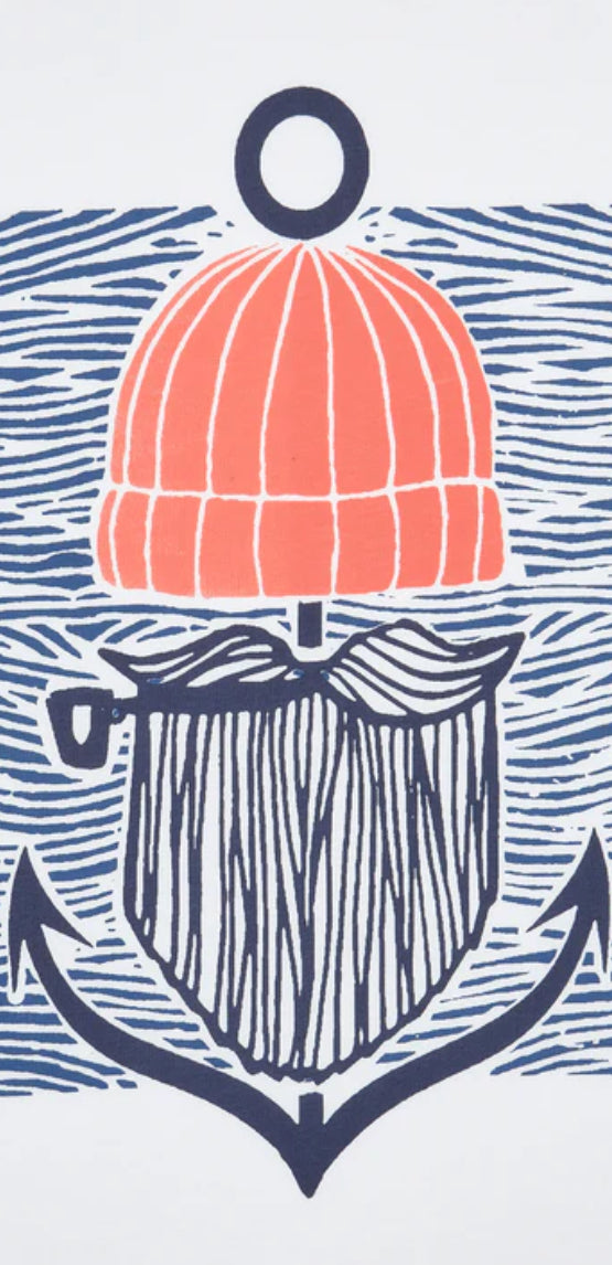 T-SHIRT WITH ANCHOR BEARD