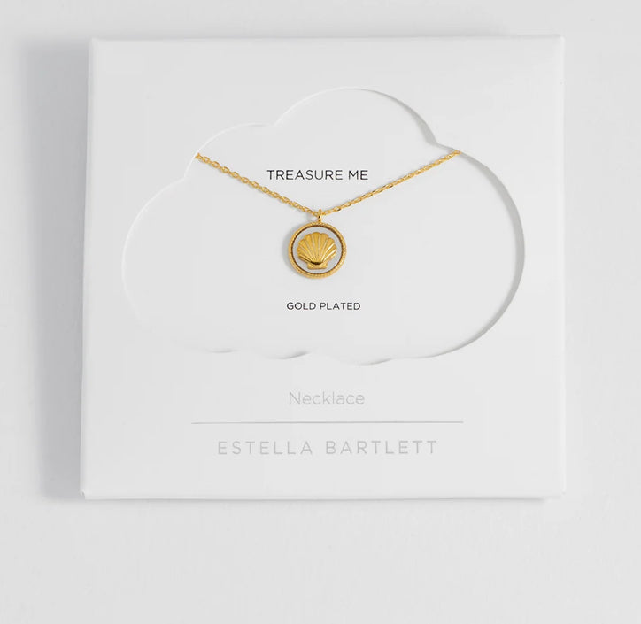 MOTHER OF PEARL SEASHELL COIN NECKLACE
