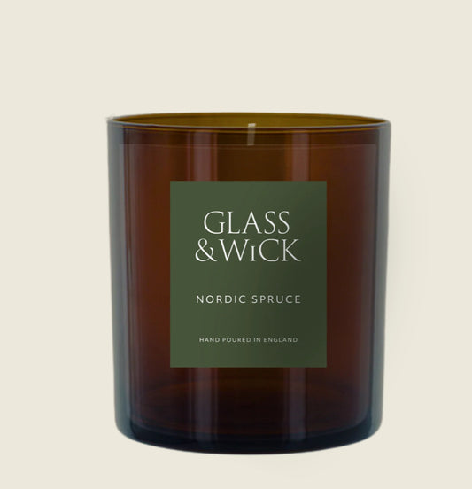 Glass & Wick Nordic Spruce Luxury Candle