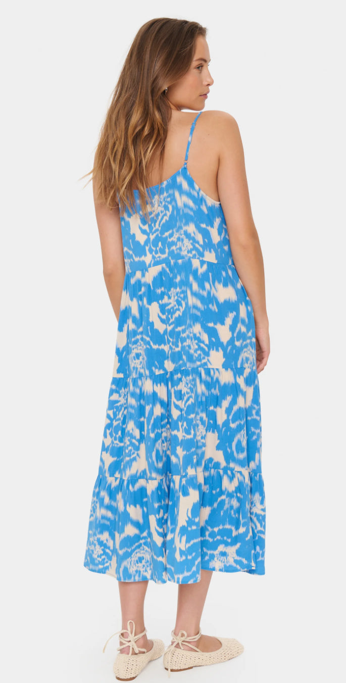 EdaSZ Maxi Strap Dress - Campanula Water Blooms