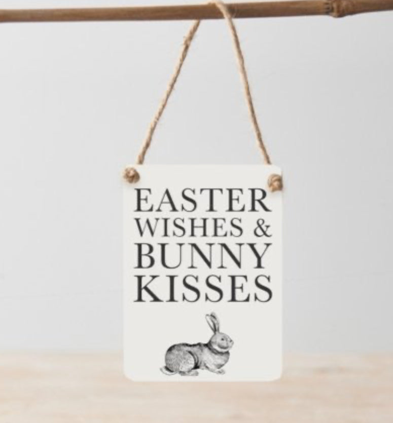 Easter Wishes Metal Sign