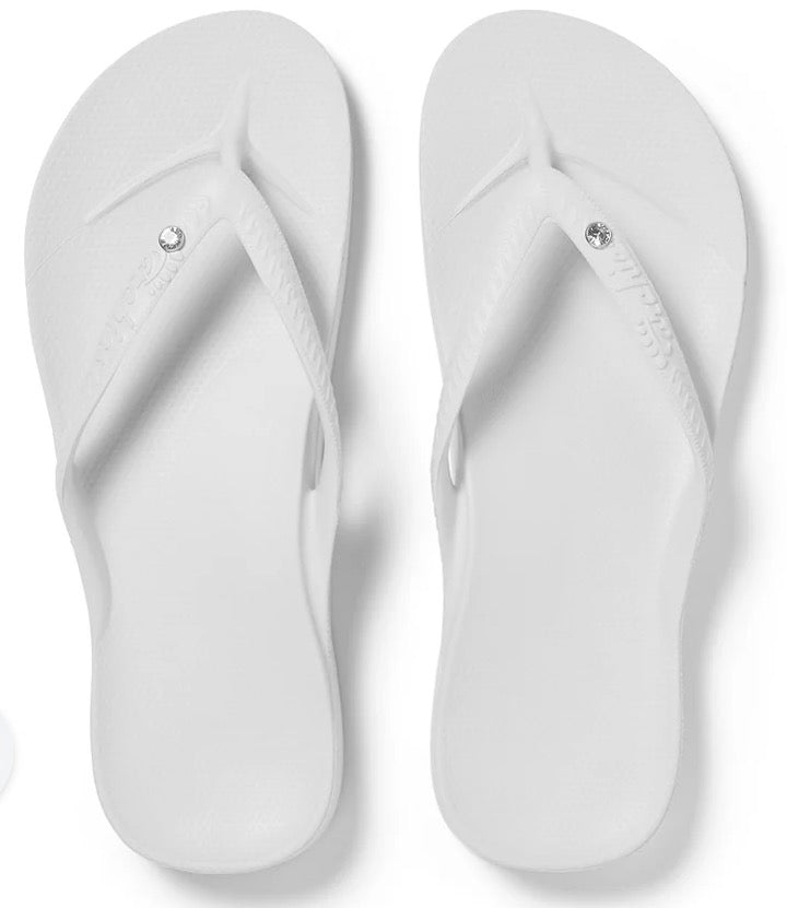 ARCHIES ARCH SUPPORT FLIP FLOPS - CRYSTAL WHITE
