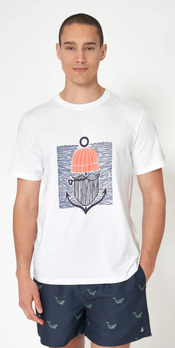T-SHIRT WITH ANCHOR BEARD