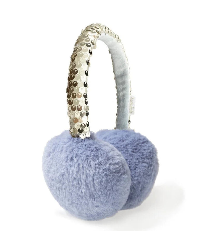 Shimmer Sequin Earmuffs Blue Rockahula