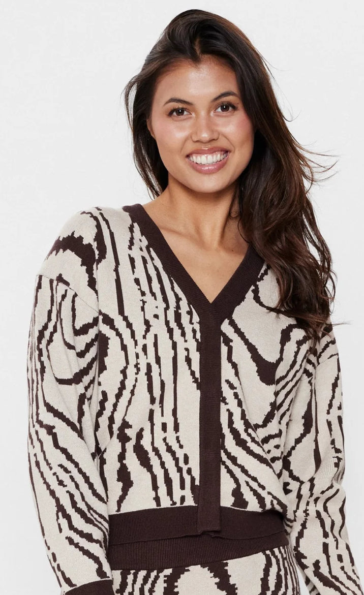 NUWOODY CARDIGAN - Chicory Coffee