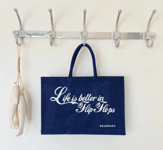Life Is Better In Flip Flops - Jute Bag