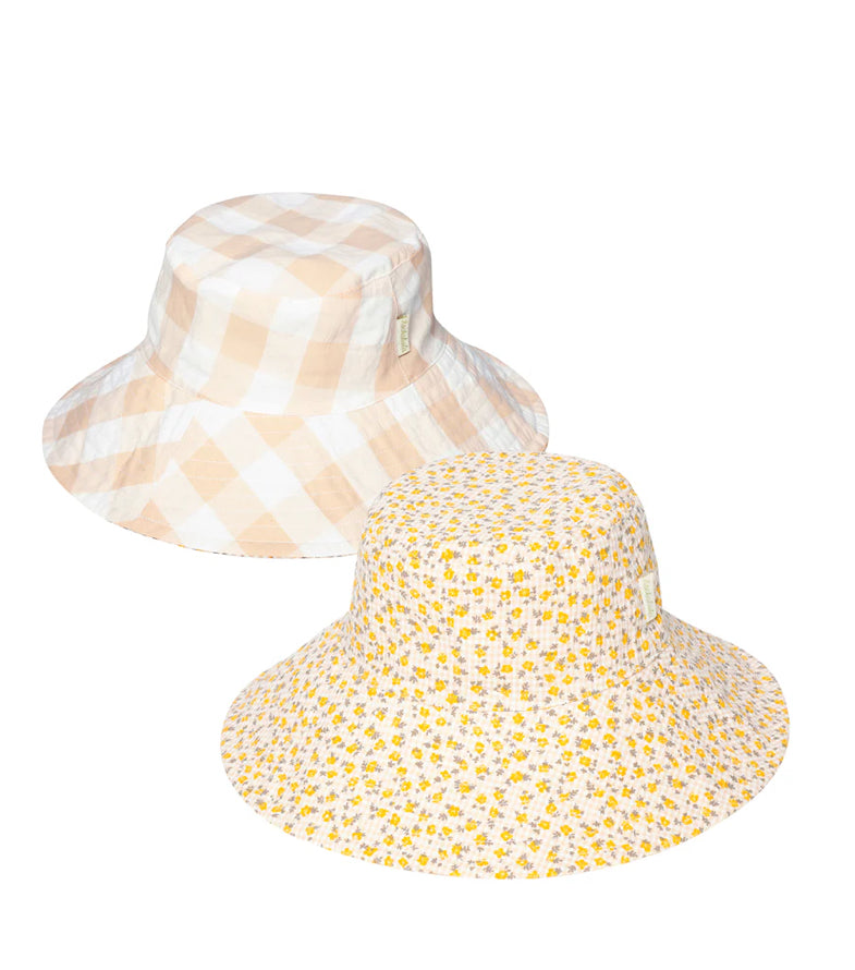 Ditsy Gingham Reversible Sun Hat