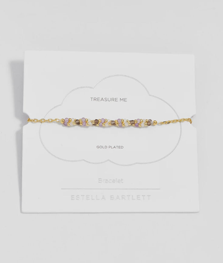 TWISTED GEMSTONE BEAD BRACELET