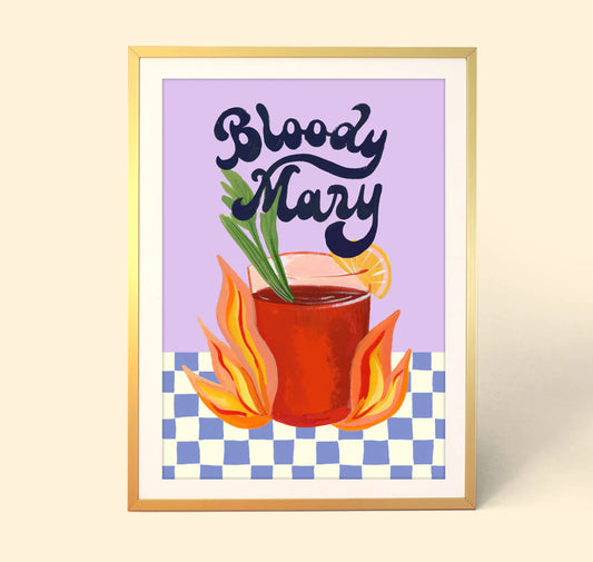 Bloody Mary Cocktail A4 Print Eleanor Bowmer