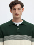 SLMDANE LS KNIT STRIPE POLO
