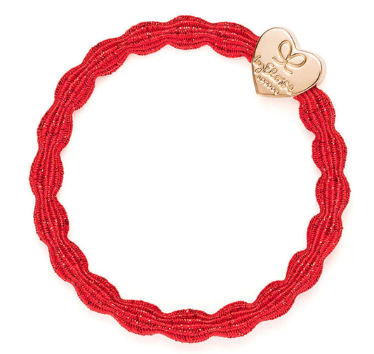 ByEloise Metallic Gold Heart - Red