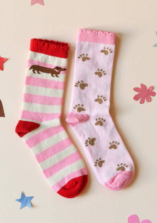 Sausage Dog 2 Pack Socks - Rockahula