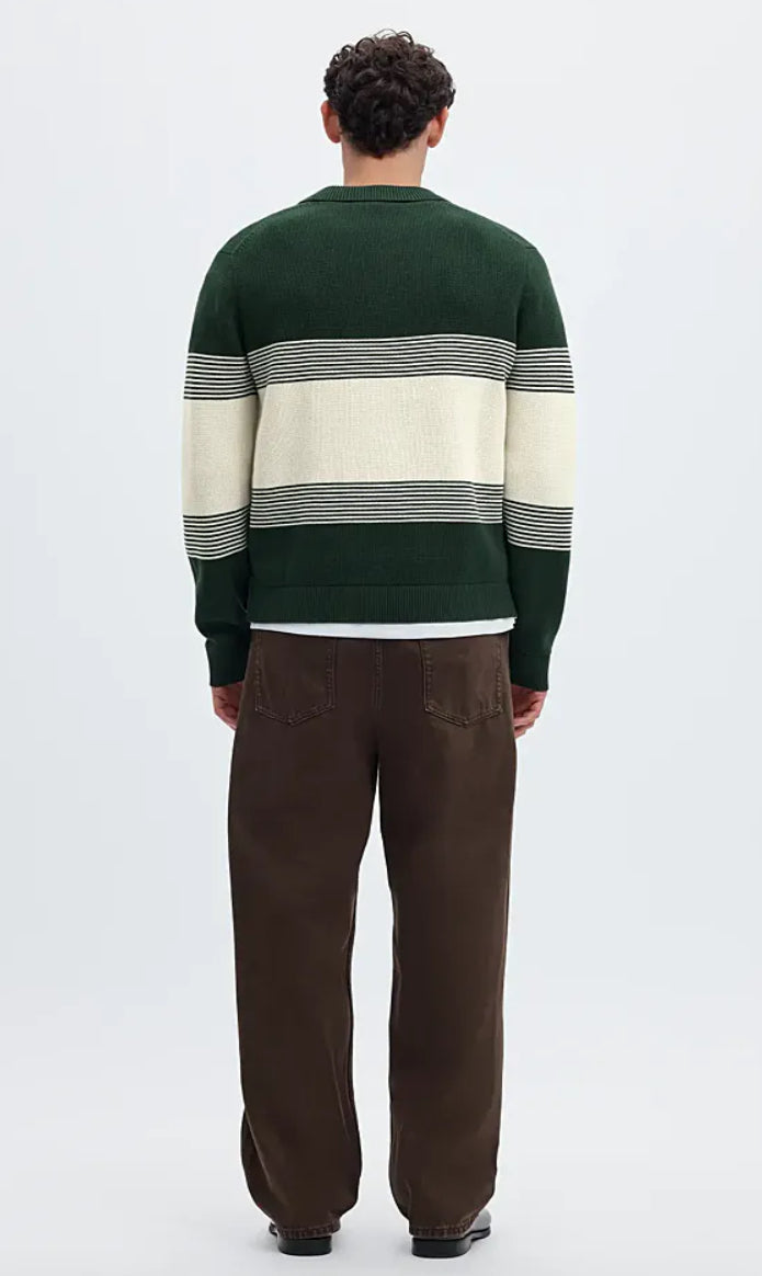 SLMDANE LS KNIT STRIPE POLO