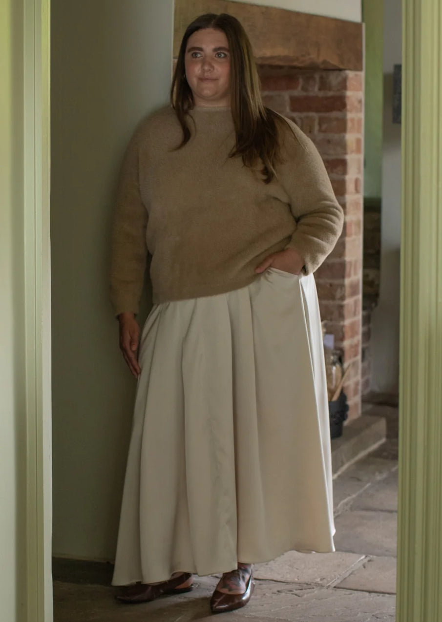 AUDREY SATIN SKIRT